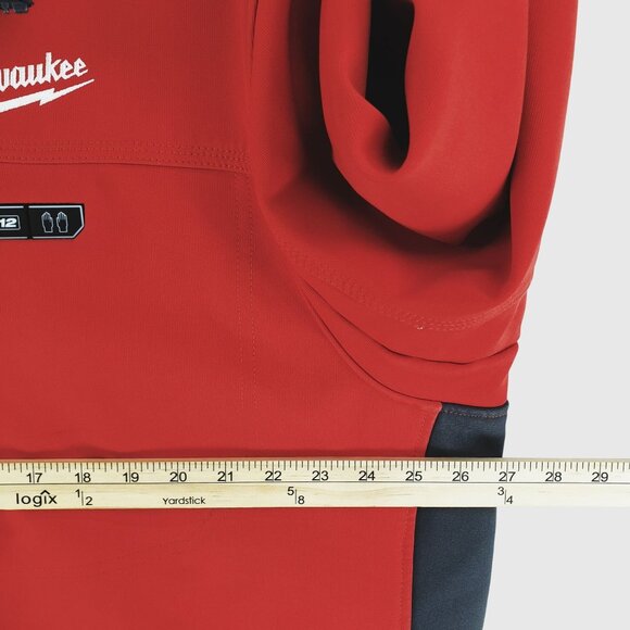 Milwaukee M12 2X Heated Gear Red Jacket With Zippered Pockets & Adjustable Cuffs - Picture 10 of 14